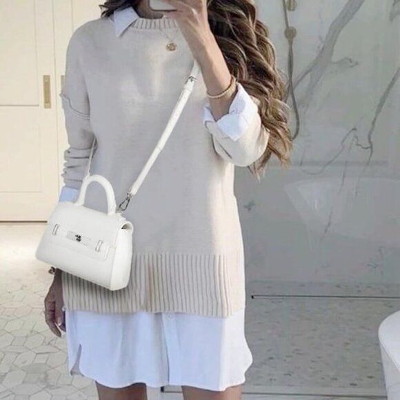 Women’s Faux Leather Mini Crossbody Purse with Top Handle Small Tote Bag - Picture 7 of 8